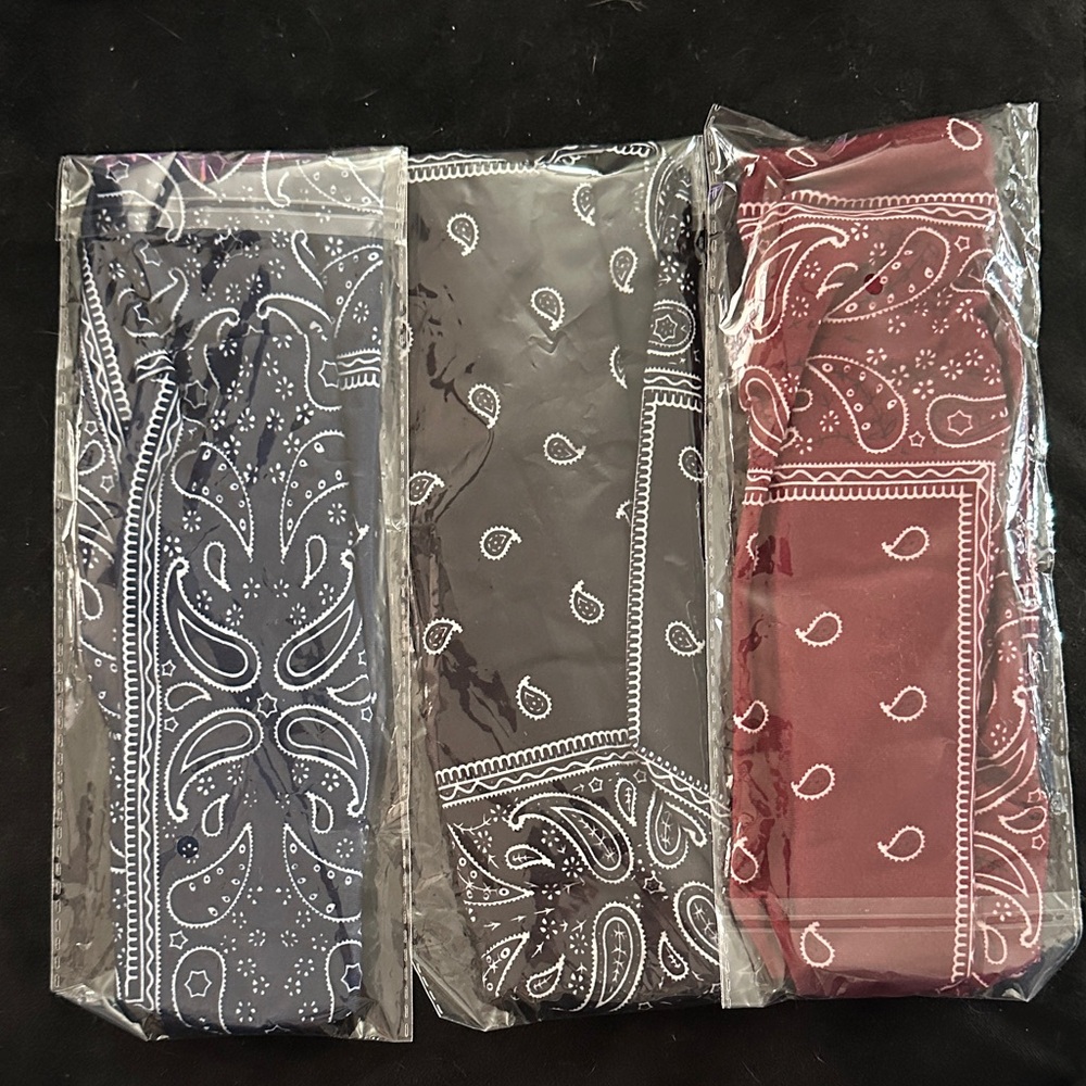 Set of 3 Paisley Bandana Headbands